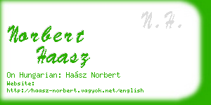 norbert haasz business card
